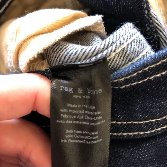 NEW Rag & Bone High Rise Dark Wash Derby Jeans - Picture 5 of 7